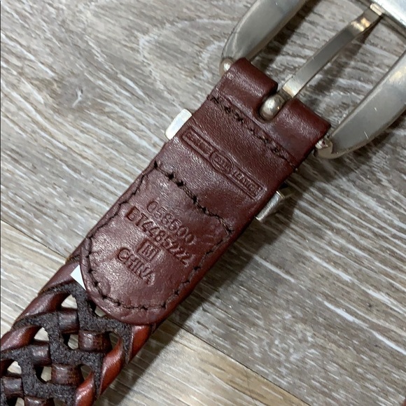 FOSSIL Woven Leather Western Style Belt size M - Picture 3 of 5